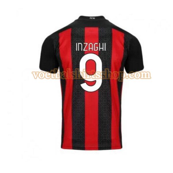 ac milan shirt inzaghi 9 thuis 2020-2021 mannen