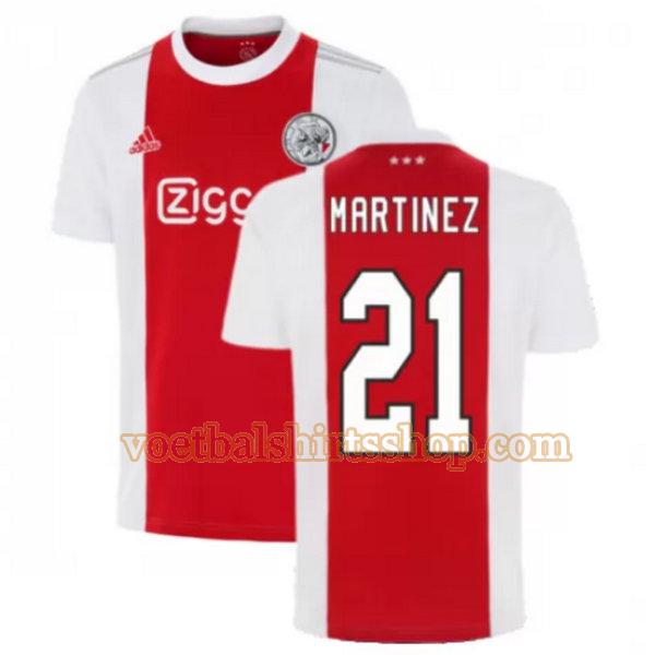 ajax voetbalshirt martinez 21 thuis 2021 2022 mannen rood wit