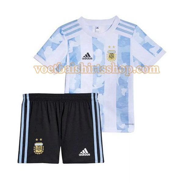 argentinië voetbalshirt thuis 2021 2022 kinderen blauw wit