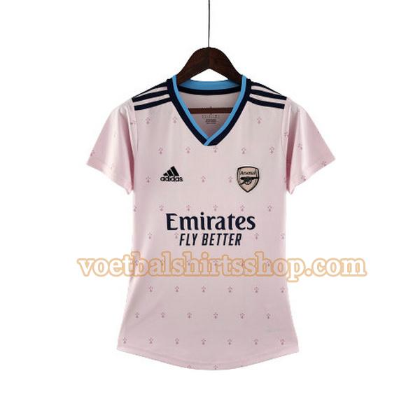 arsenal shirt 3e 2022 2023 dames roze
