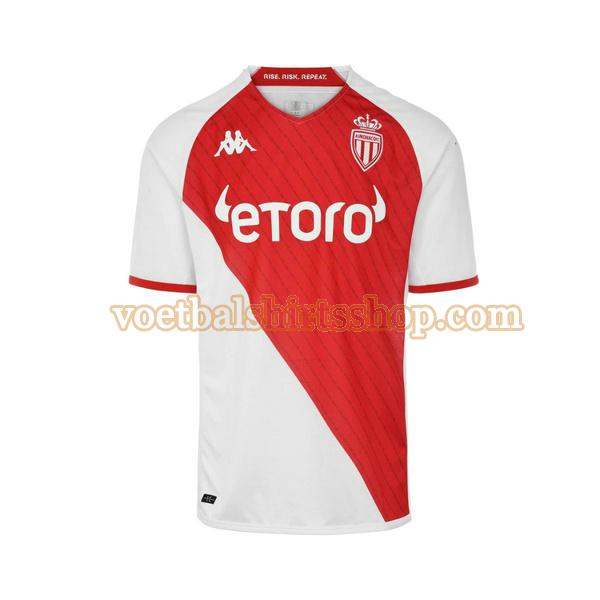 as monaco shirt thuis 2022 2023 mannen wit rood