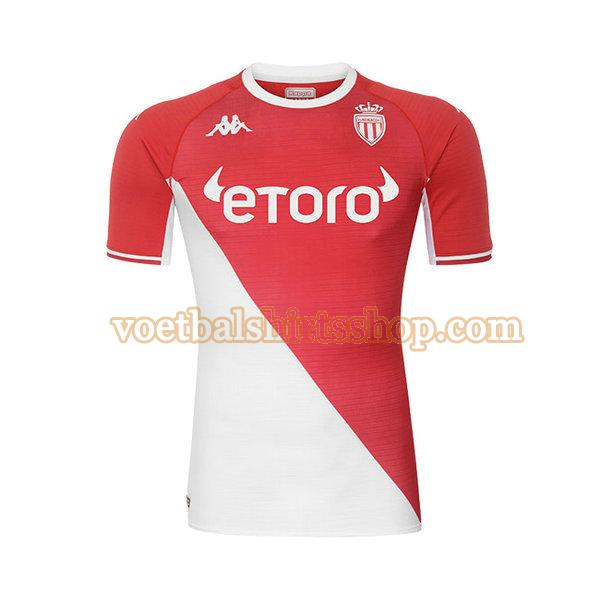 as monaco voetbalshirt thuis 2021 2022 mannen rood wit
