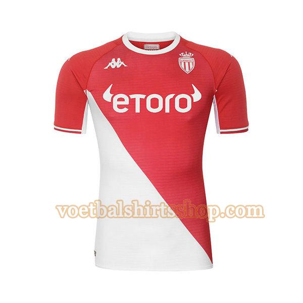 as monaco voetbalshirt thuis 2021 2022 mannen thailand rood wit