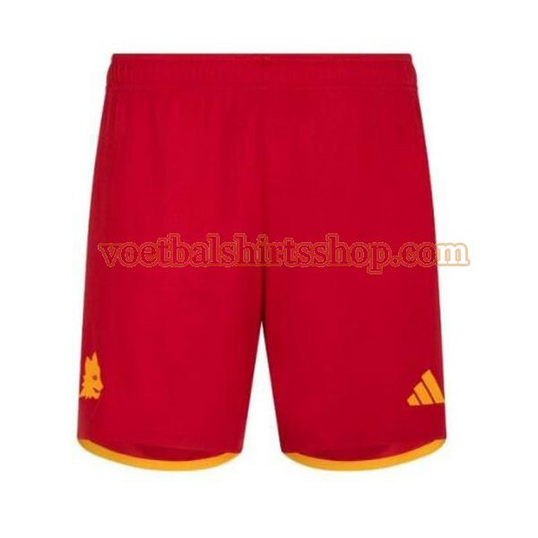 as roma shorts thuis 2023 2024 mannen rood