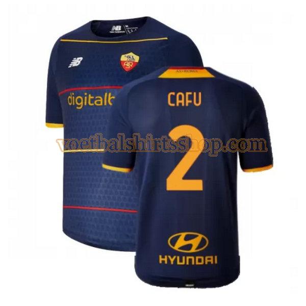 as roma voetbalshirt cafu 2 fourth 2021 2022 mannen geel
