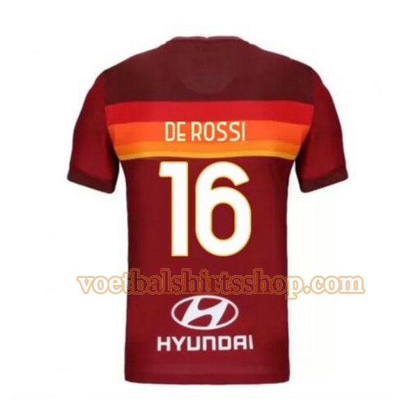 as roma voetbalshirt de rossi 16 thuis 2020-2021 mannen