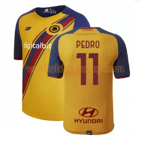 as roma voetbalshirt pedro 11 fourth 2021 2022 mannen geel