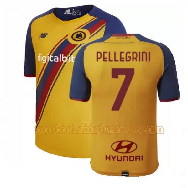 as roma voetbalshirt pellegrini 7 fourth 2021 2022 mannen geel