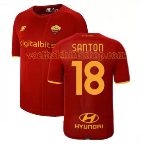 as roma voetbalshirt santon 18 thuis 2021 2022 mannen rood