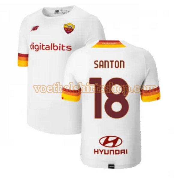 as roma voetbalshirt santon 18 uit 2021 2022 mannen wit