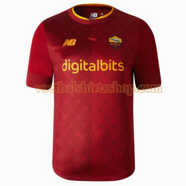 as roma voetbalshirt thuis 2022 2023 mannen thailand rood