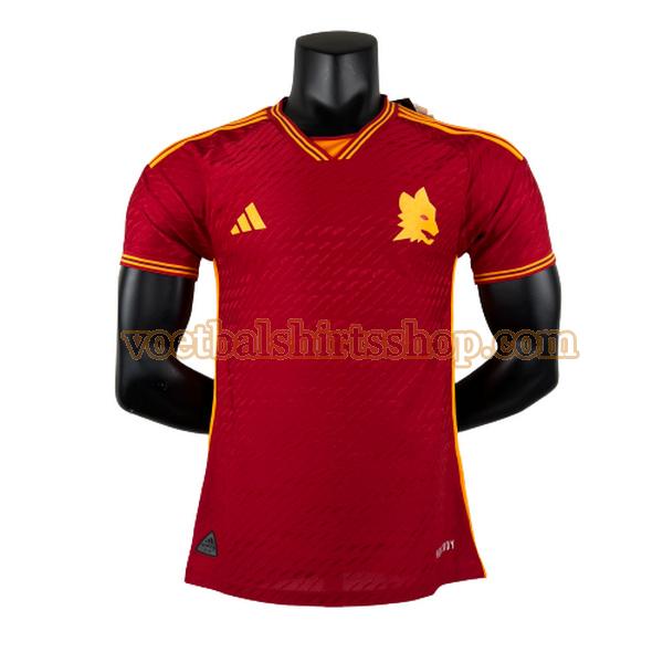 as roma voetbalshirt thuis 2023 2024 mannen player rood
