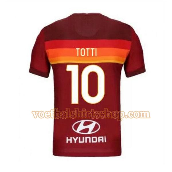 as roma voetbalshirt totti 10 thuis 2020-2021 mannen