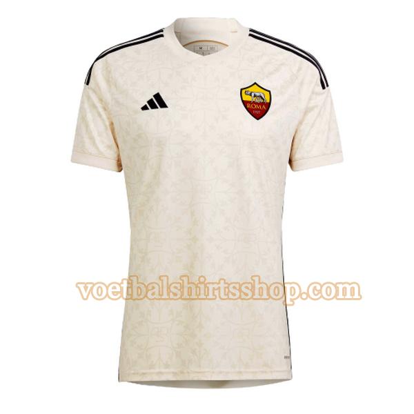 as roma voetbalshirt uit 2023 2024 mannen thailand wit