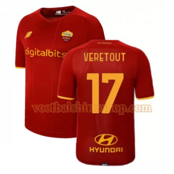as roma voetbalshirt veretout 17 thuis 2021 2022 mannen rood