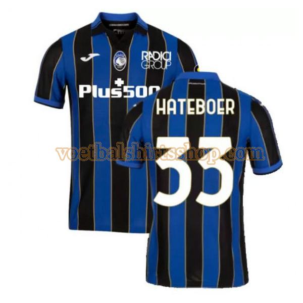 atalanta voetbalshirt hateboer 33 thuis 2021 2022 mannen blauw zwart