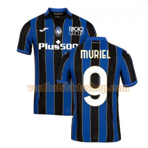 atalanta voetbalshirt muriel 9 thuis 2021 2022 mannen blauw zwart