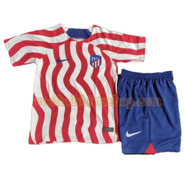 atletico madrid shirt thuis 2022 2023 kinderen rood wit