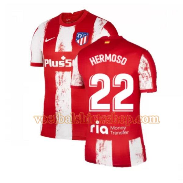atletico madrid voetbalshirt hermoso 22 thuis 2021 2022 mannen rood wit