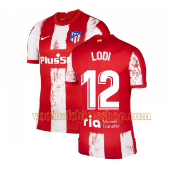 atletico madrid voetbalshirt lodi 12 thuis 2021 2022 mannen rood wit