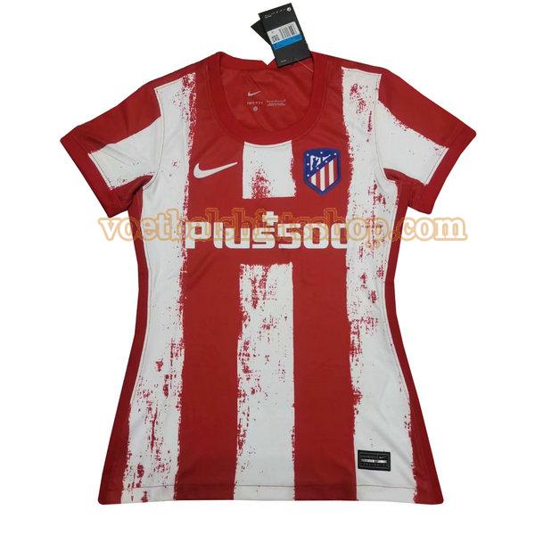 atletico madrid voetbalshirt thuis 2021 2022 dames rood wit