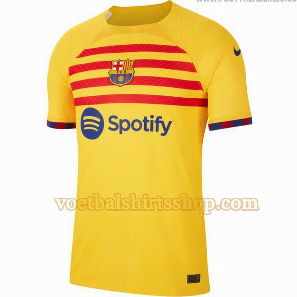 barcelona voetbalshirt fourth 2022 2023 mannen thailand geel