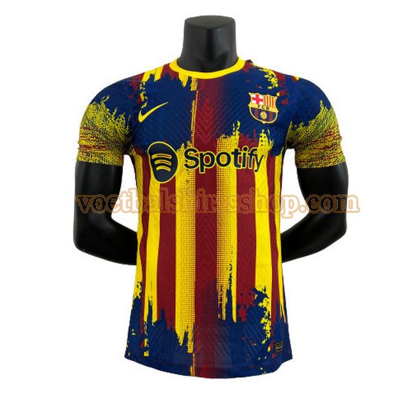 barcelona voetbalshirt special edition 2023 2024 mannen player geel blauw
