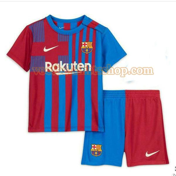 barcelona voetbalshirt thuis 2021 2022 kinderen rood blauw
