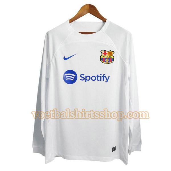 barcelona voetbalshirt uit 2023 2024 mannen lange mouwen wit