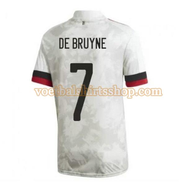 belgië voetbalshirt de bruyne 7 uit 2020-2021 mannen wit