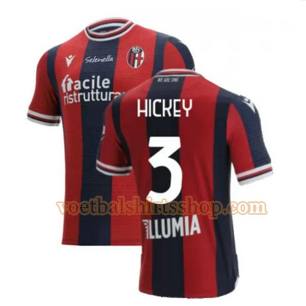 bologna voetbalshirt hickey 3 thuis 2021 2022 mannen rood blauw