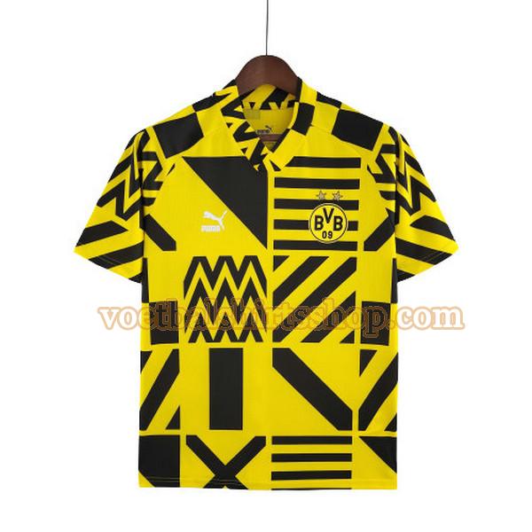 borussia dortmund voetbalshirt pre match 2022 2023 mannen geel zwart