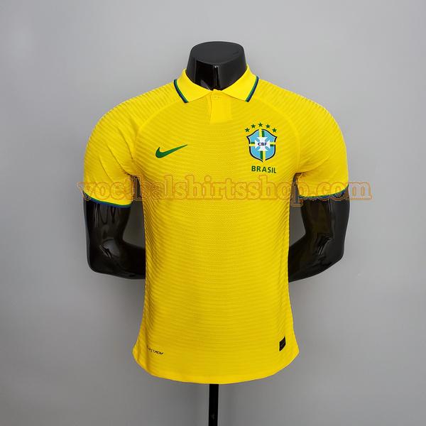 brazilië voetbalshirt futsal thuis 2021 2022 mannen player geel