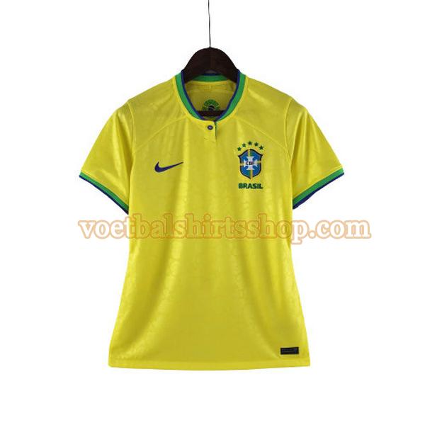 brazilië voetbalshirt thuis 2022 2023 dames geel