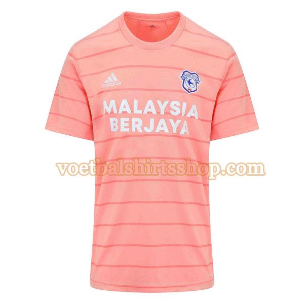 cardiff city voetbalshirt uit 2021 2022 mannen thailand roze
