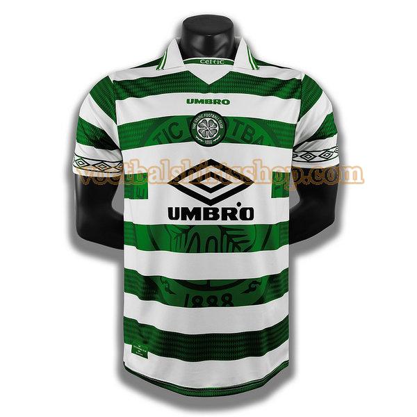 celtic voetbalshirt thuis player 1998 1999 mannen wit groen