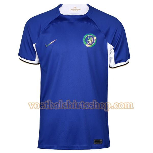 chelsea voetbalshirt thuis 2023 2024 mannen thailand blauw