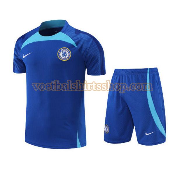 chelsea voetbalshirt training 2022 2023 mannen set blauw