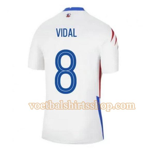 chili voetbalshirt vidal 8 uit 2020-2021 mannen wit