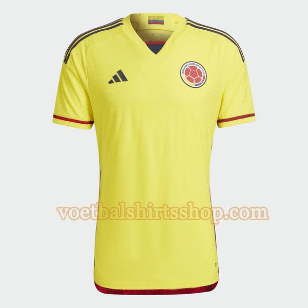 colombia voetbalshirt thuis 2022 2023 mannen thailand geel