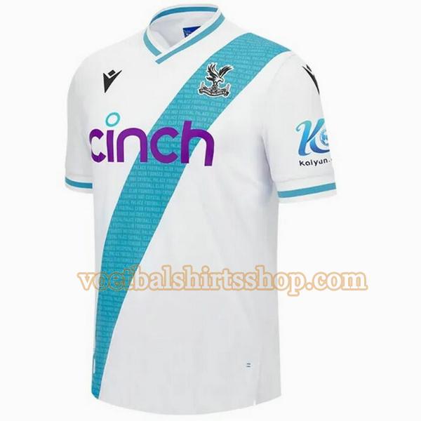 crystal palace voetbalshirt uit 2023 2024 mannen thailand wit