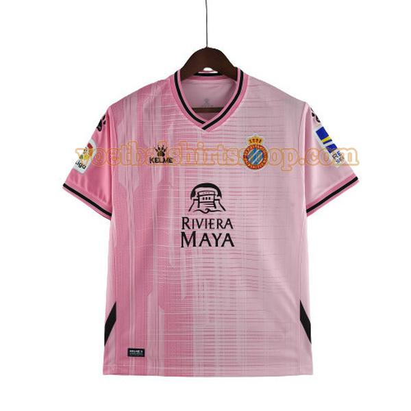 espanyol voetbalshirt uit 2022 2023 mannen thailand roze