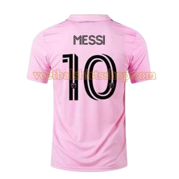 inter miami cf voetbalshirt messi 10 thuis 2023 2024 mannen roze