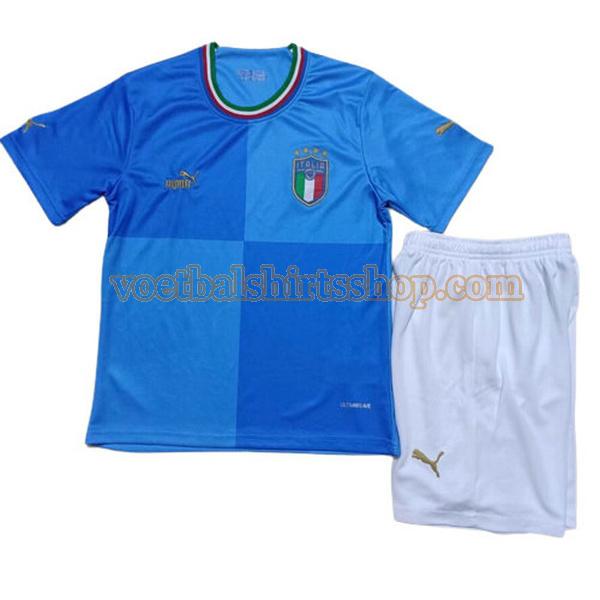 italië shirt thuis 2022 2023 kinderen blauw