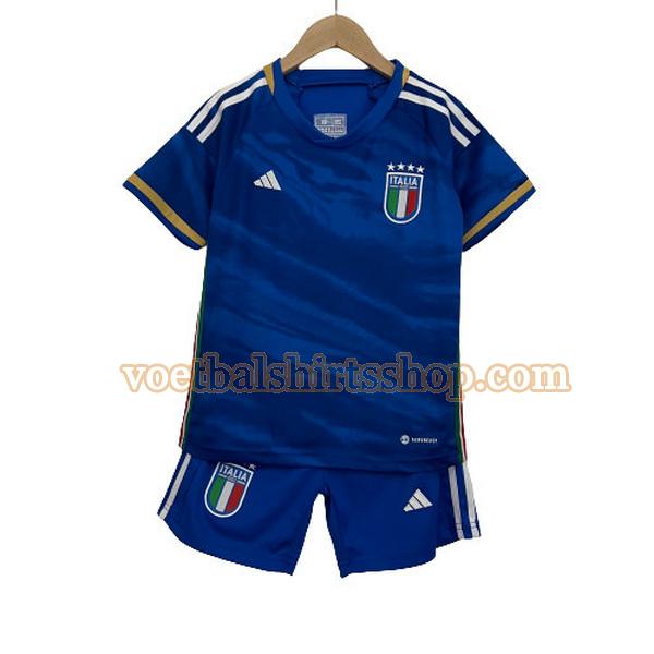 italië shirt thuis 2023 kinderen blauw