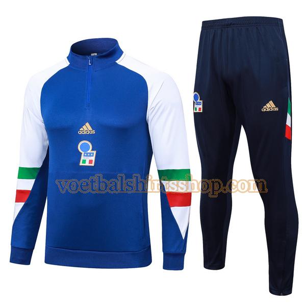 italië trainingspak 2023 2024 mannen set blauw wit
