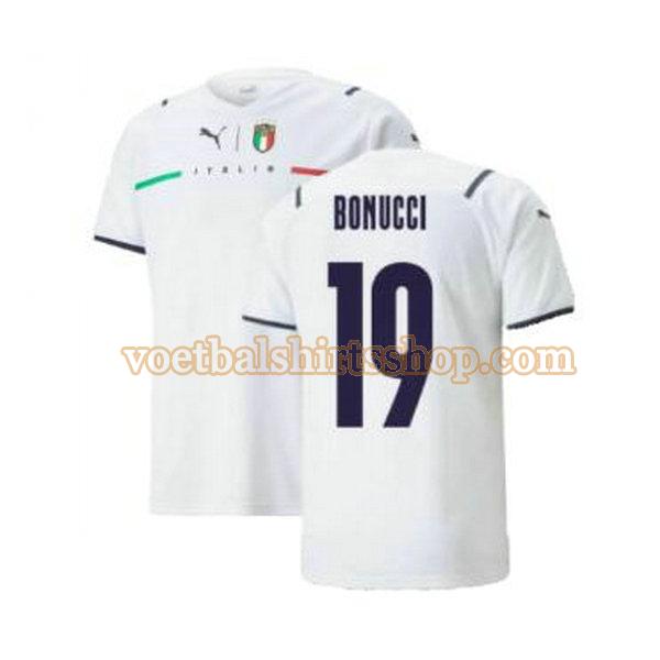 italië voetbalshirt bonucci 19 uit 2021 2022 mannen wit