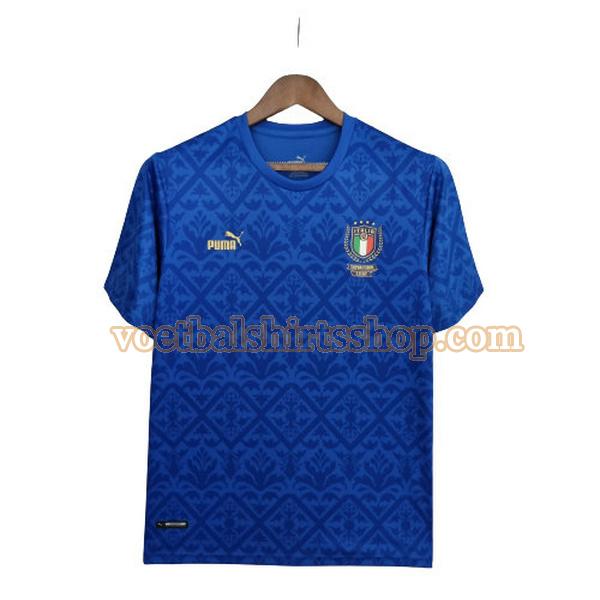 italië voetbalshirt special edition 2022 euro championship mannen blauw