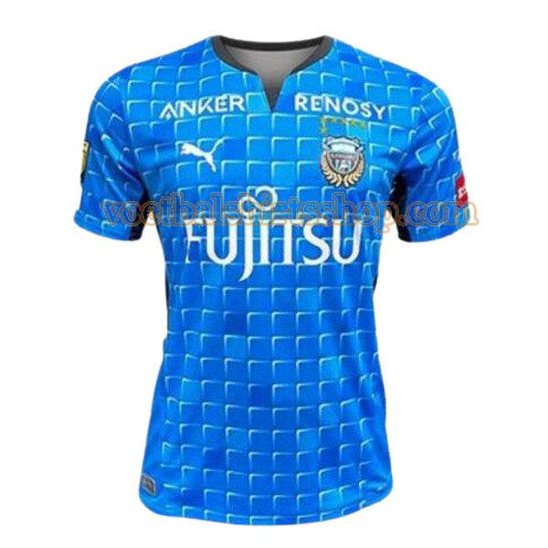 kawasaki frontale voetbalshirt thuis 2021 2022 mannen thailand blauw