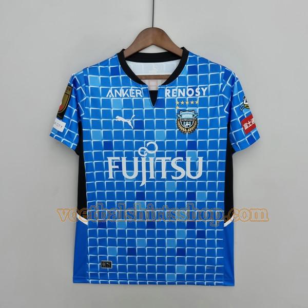 kawasaki frontale voetbalshirt thuis 2022 2023 mannen thailand blauw